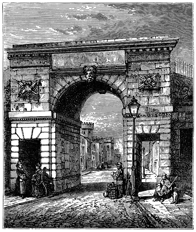 主教门在伦敦德里，北爱尔兰- 19世纪
